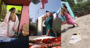 Aunty Nude Captured By Son