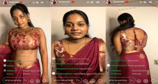 Tamil Insta Fam Kanmani Live Show – Maroon Saree
