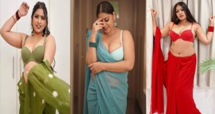 Anjali Gaud Blue Saree Strip Boobs App Content Video