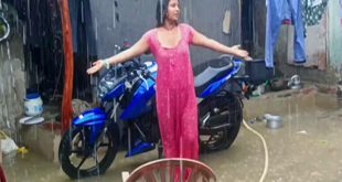 Young Wife in Rain No Bra No Panty Nude