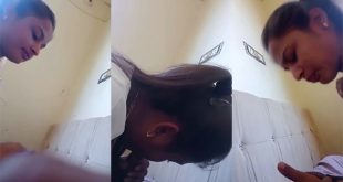 Beautiful girl quickly blowing to cousin