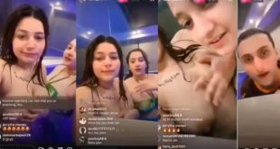 Paki Tik toker Big Boobs Press With – Anum Mirza and Hunain – Bajwa On Insta Live