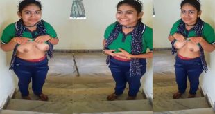 Cute Girl Showing Boobs – To Friends On Fairwell Day