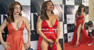 Bollywood Actress Kangana Sharma Accidental Stage at  Panty Showing