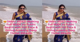 Beautiful Desi Model Latest Trending – Full Nude on Public Beach – Giving Amazing Deep Throat Blowjob