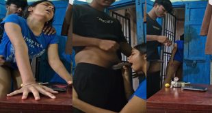 Desi Horny Babe Sucking n Standing Doggy Fuck