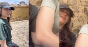 Two Lesbians Touch each other to Orgasm – on the Corner of a Town trying to  – Avoid being seen by anyone