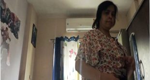 Beautiful Old Mom Recorded By Son