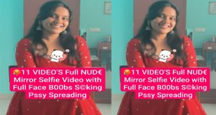 Desi GF Latest Teasing Nude – Infront of Mirror with Full Face Sucking
