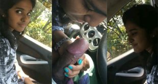 Tamil Dusky Babe Giving Blowjob – Fucked by Boyfriend In Car